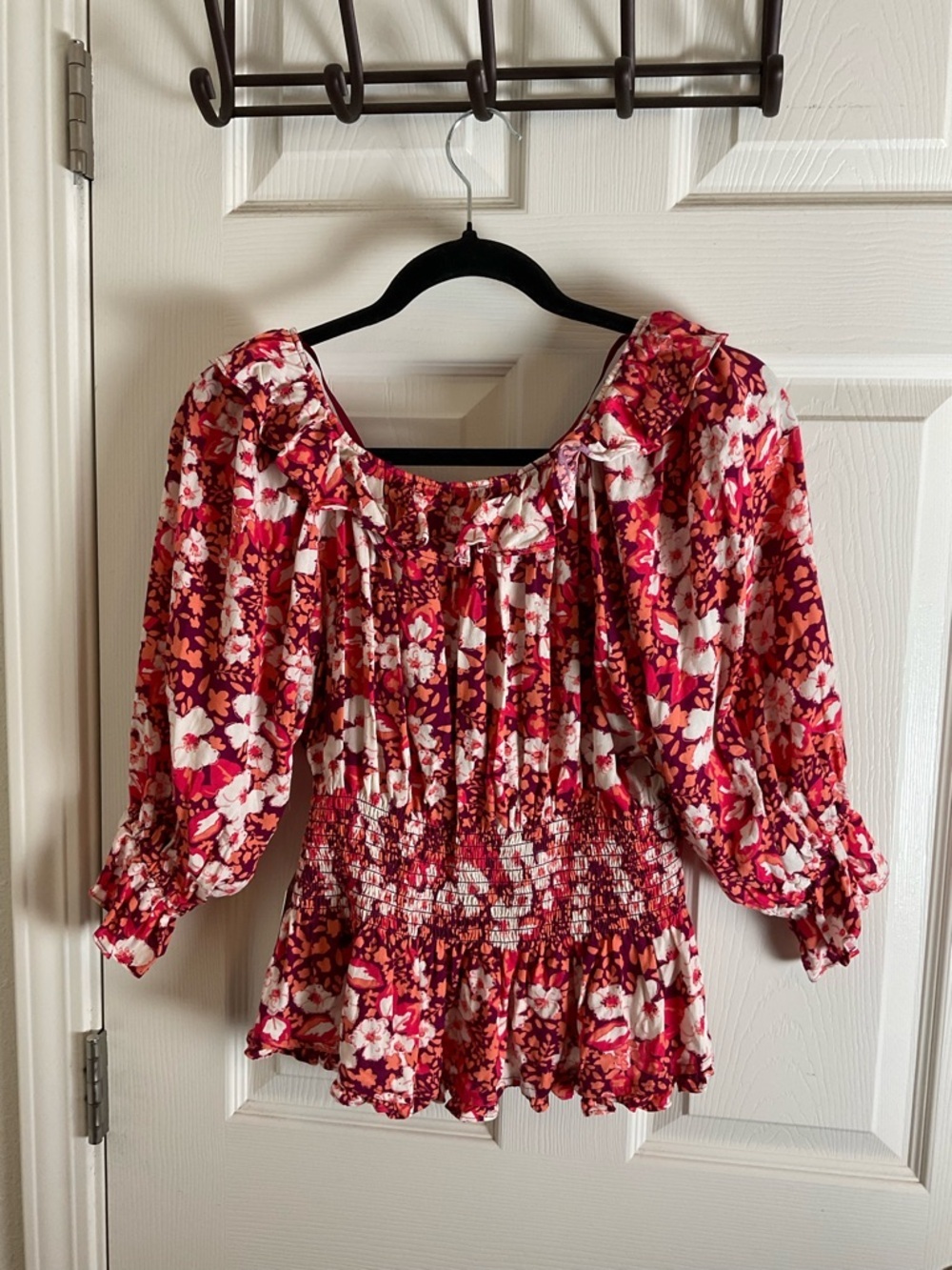 Free People Sweet Memories Blouse in Fruit Punch Combo - Size S - Picture 8 of 10